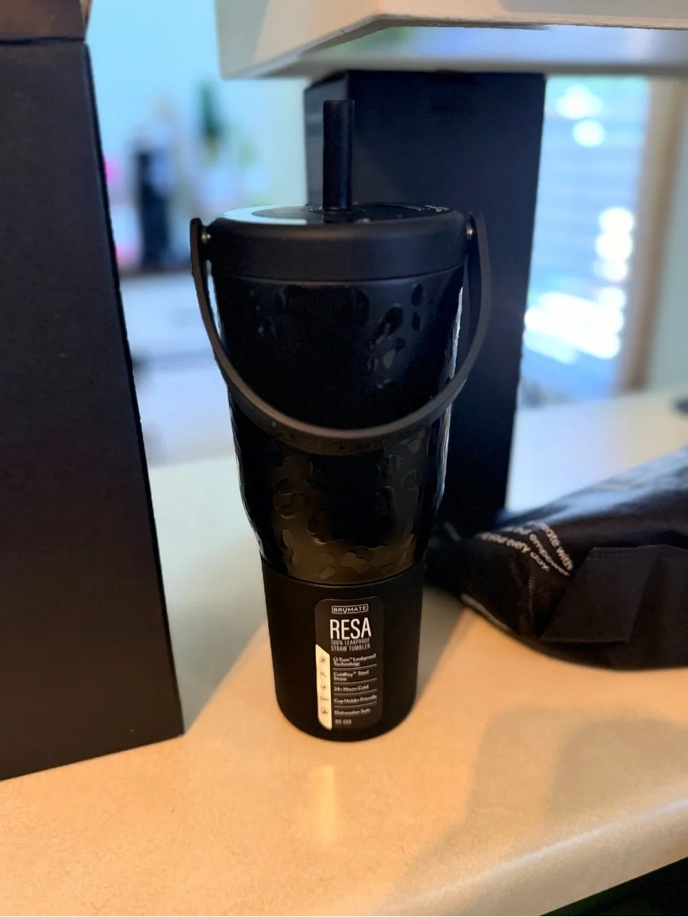 BrüMate Resa 35 oz Tumbler Onyx Leopard NWT | Leakproof | Box & Bag